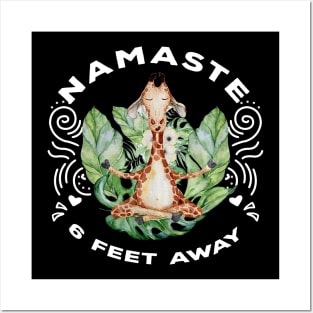 NAMASTE FEET AWAY GIRAFFE Posters and Art